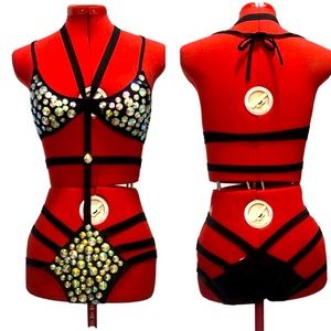 IHeartRaves Sequin Bodysuit ~ Size M